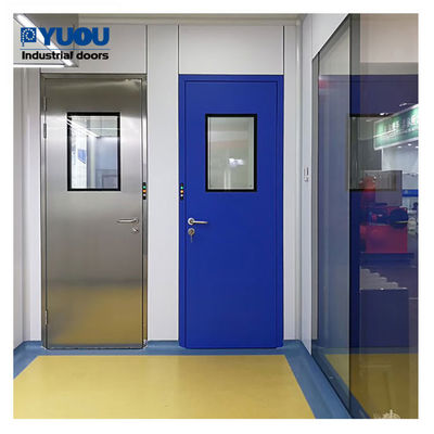 PU Clean Room Hospital Double Swing Doors Sandwich Panel 50mm Leaf EPDM