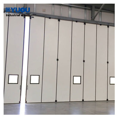 Revolving Bifold Aircraft Hangar Door Automatic 0.8mm Steel Plate PLC system