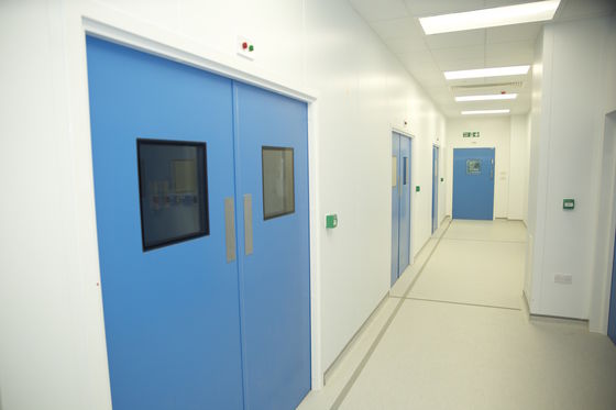 Modular Interior Hospital Double Doors Galvanized Iron 304 Stainless Steel GMP Hygiene