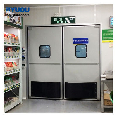 Restaurant Traffic Double Acting Door SUS304 Stainless Steel Customized EPDM Sealing