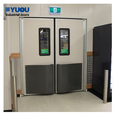 Restaurant Traffic Double Acting Door SUS304 Stainless Steel Customized EPDM Sealing